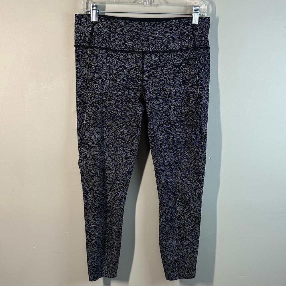 Lululemon Womens Quick Pace 7/8 Soundwave Leggings Size 10 Training Gym Yoga Run - Picture 2 of 16